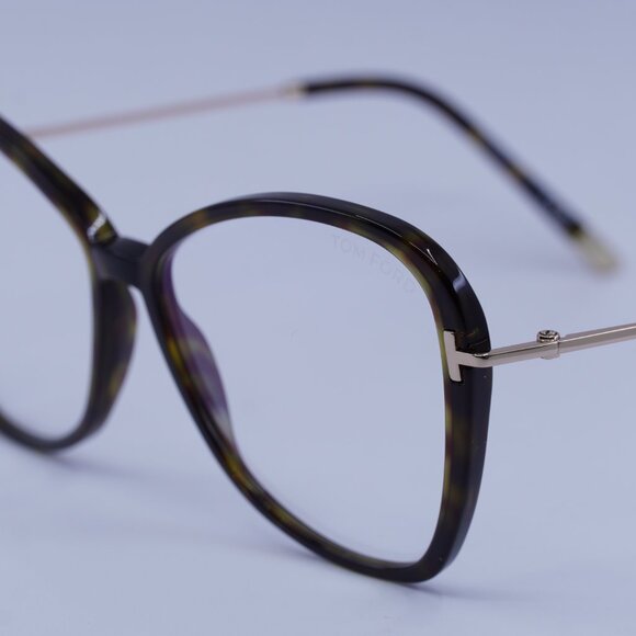 Tom Ford FT5769-B 052 Eyeglasses Dark Havana/Gold 56mm Cat Eye Frame - Picture 2 of 9